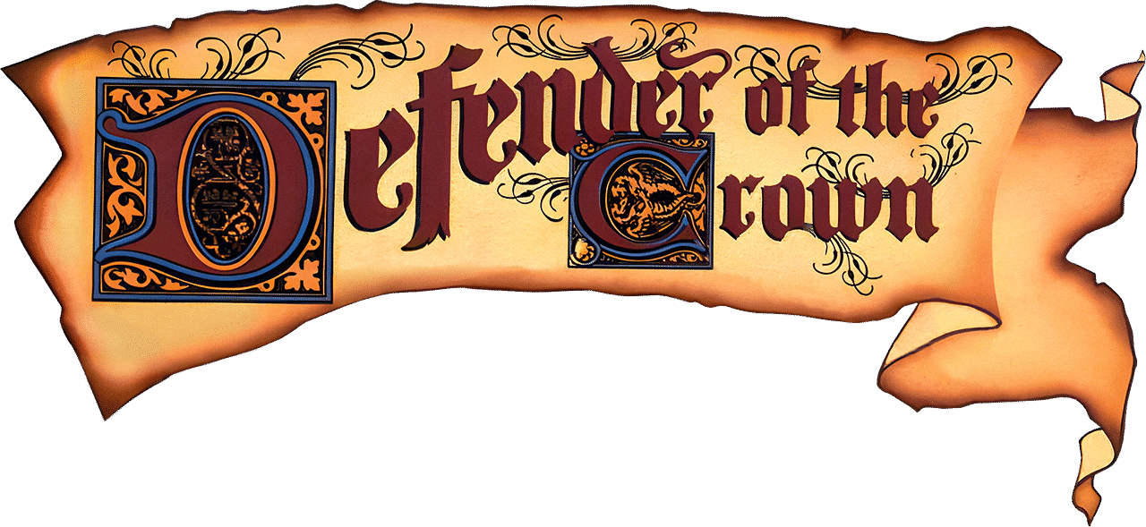 Defender of the Crown logo for Commodore 64